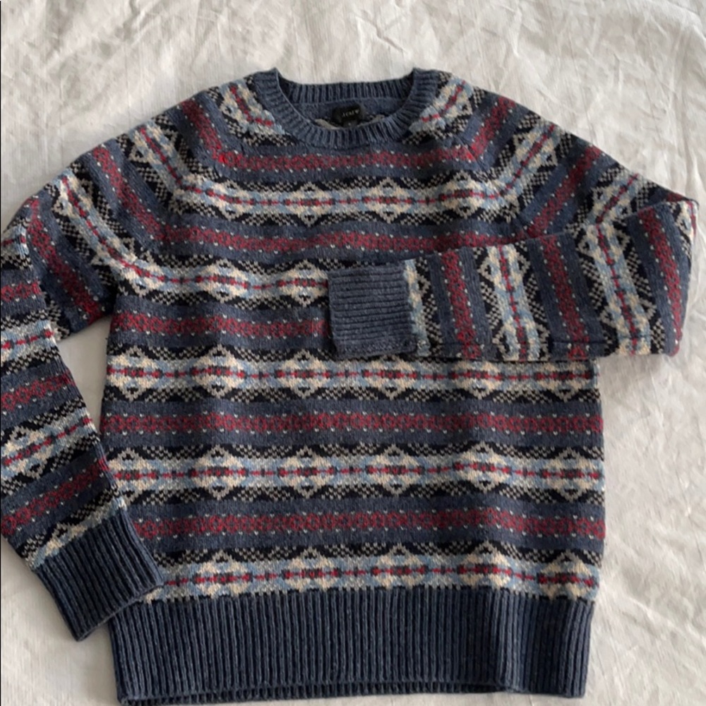 J Crew Fair Isle Wool Sweater